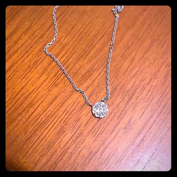 Jewelry | Silver Diamond Chip Necklace 